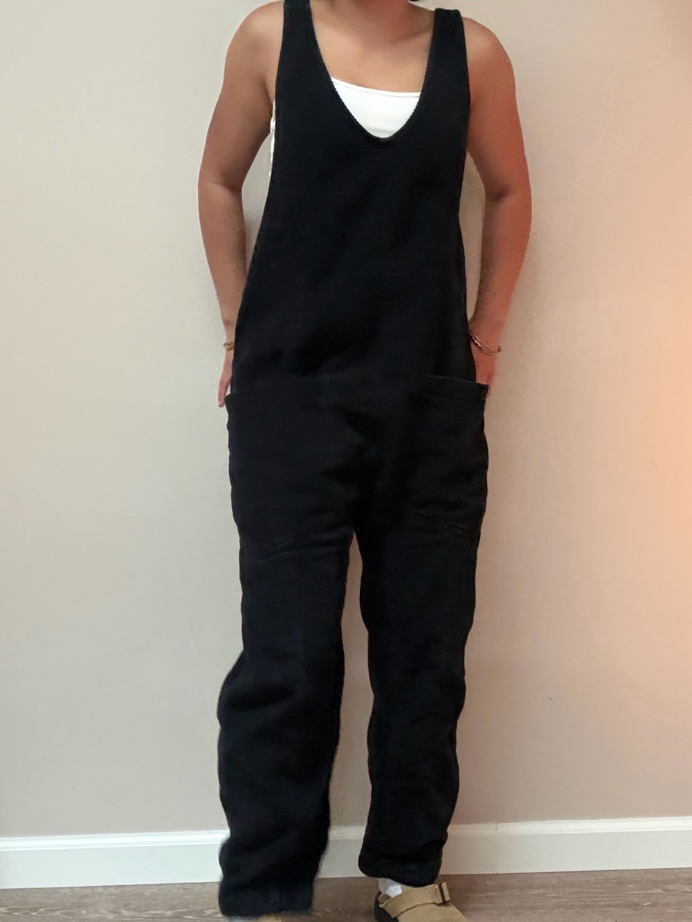 We The Free High Roller black corduroy jumpsuit ❀ - Picture 2 of 4